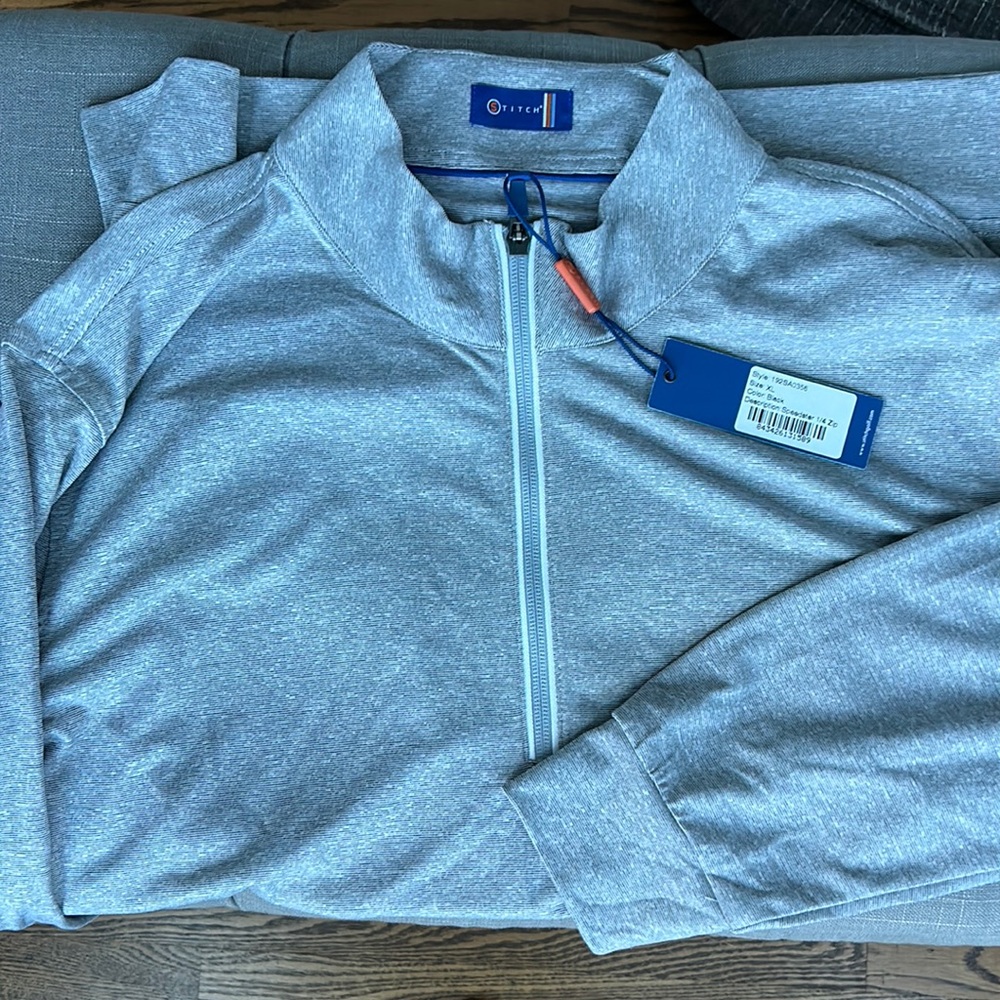 Stitch golf 1/4 zip gray